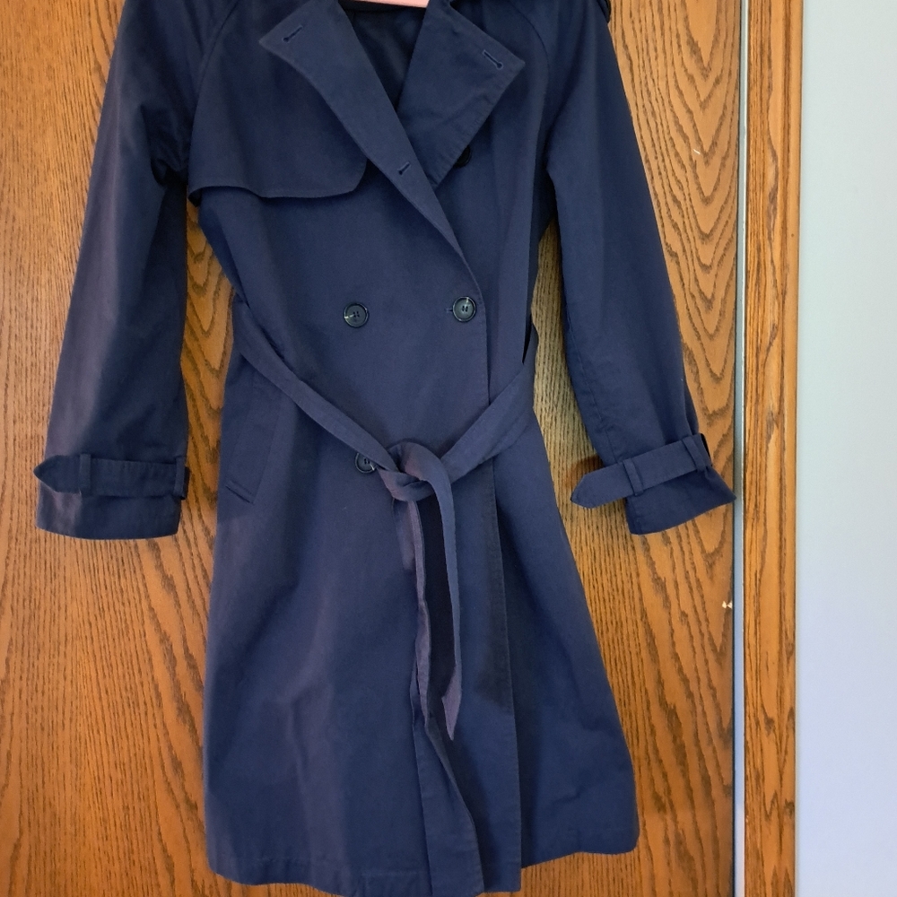 Navy Blue Trench Coat --brand new